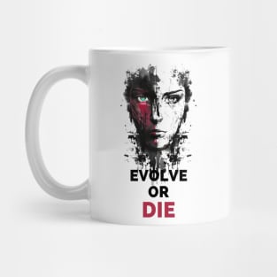 Evolve Or Die Human Robot Evolution Life Mug